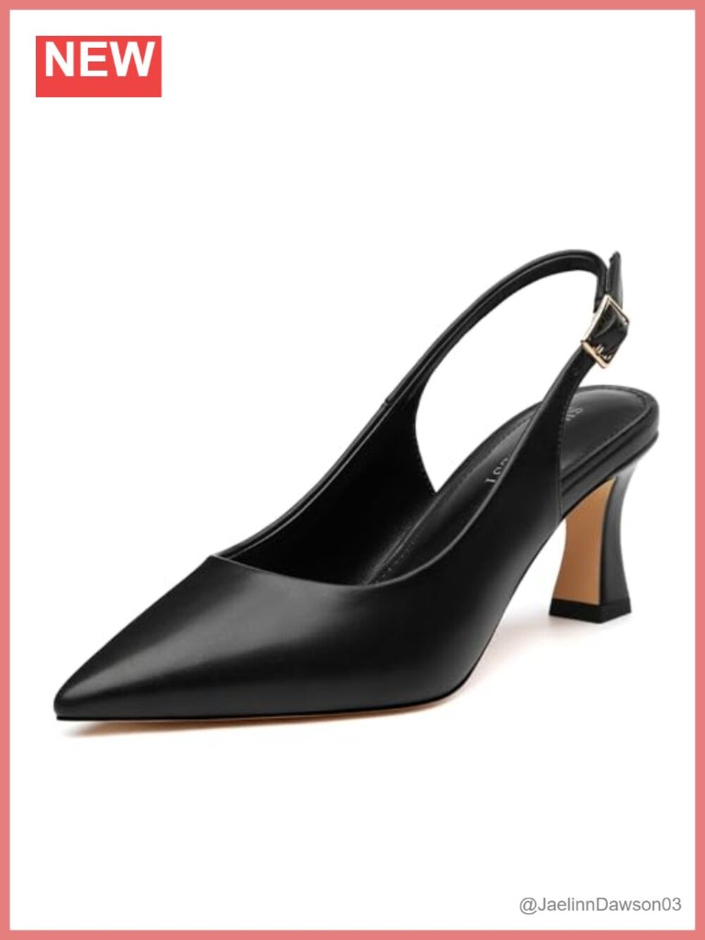 SHOWFOREST Women's Slingback Kitten Heel Pumps 2.5